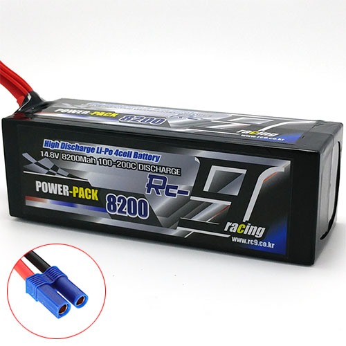 하비몬14.8V 8200mAh 100-200C 4S Hard Case Lipo Battery (EC5잭)[상품코드]RC9