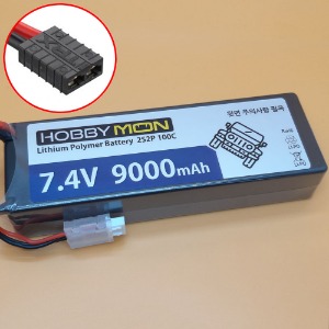 하비몬[BM0323-TRX] (하드케이스) 7.4V 9000mAh 2S 100C Hard Case LiPo Battery w/TRAXXAS Connector (크기 139 x 47 x 25.5mm)[상품코드]HOBBYMON